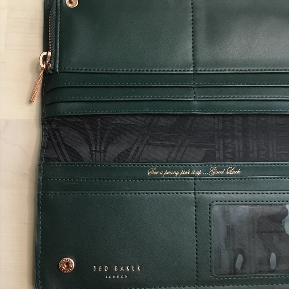 Ted Baker Dark Green Leather Clutch wallet - Picture 5 of 5
